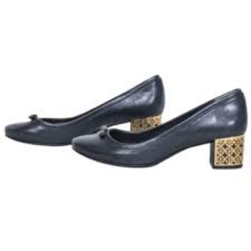 Classic Tory Burch Bow Block Shoes 🖤🖤🖤